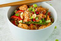 Authentic Thai Peanut Chicken Stir-Fry