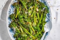 Golden Roasted Tenderstem Broccoli with Parmesan and Toasted Pine Nuts