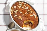 Warm Spiced Caramel Apple Eve’s Pudding