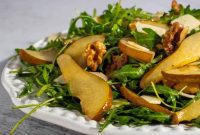 Golden Caramel Pear with Zesty Arugula