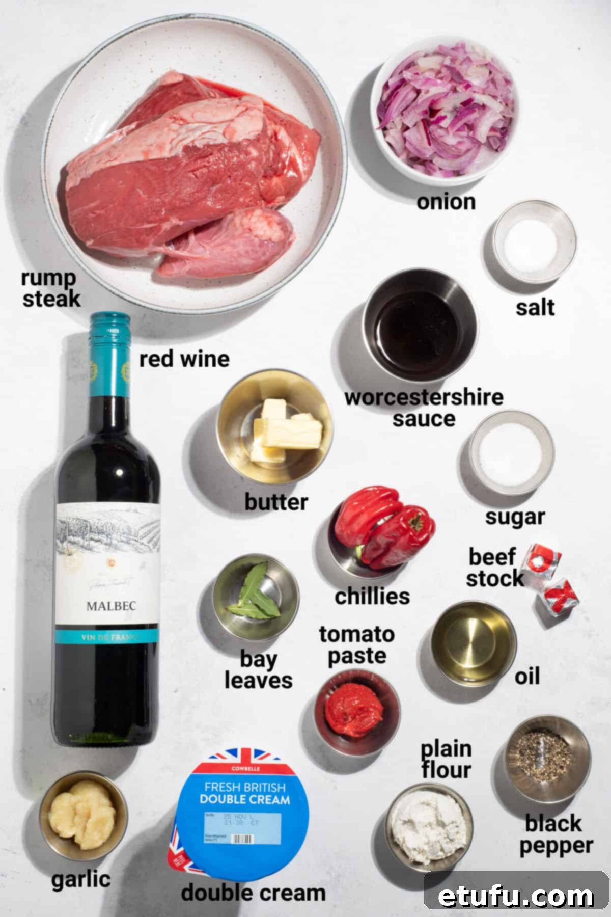 Trinchado ingredients. 