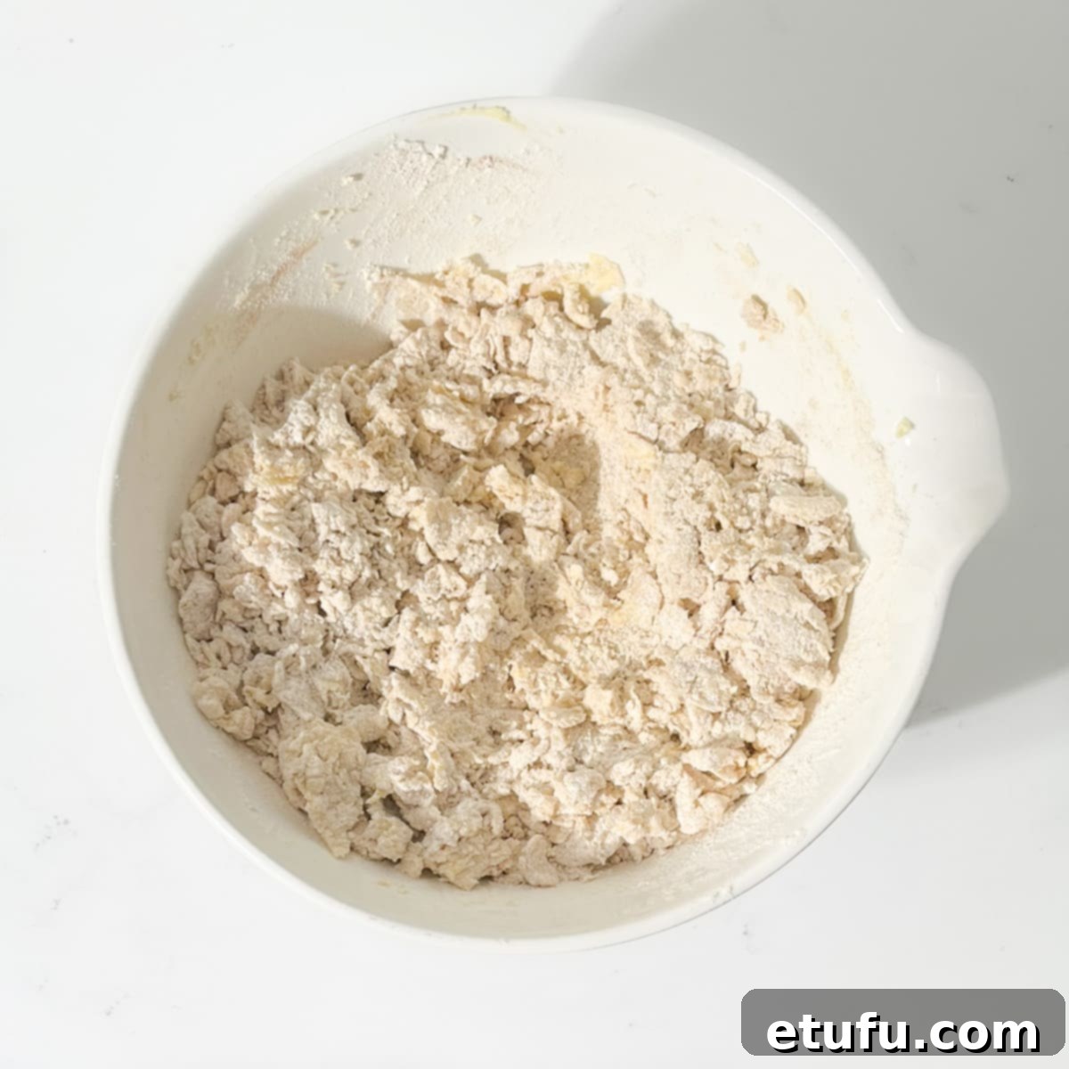 Soetkoekies mixture in a white bowl.