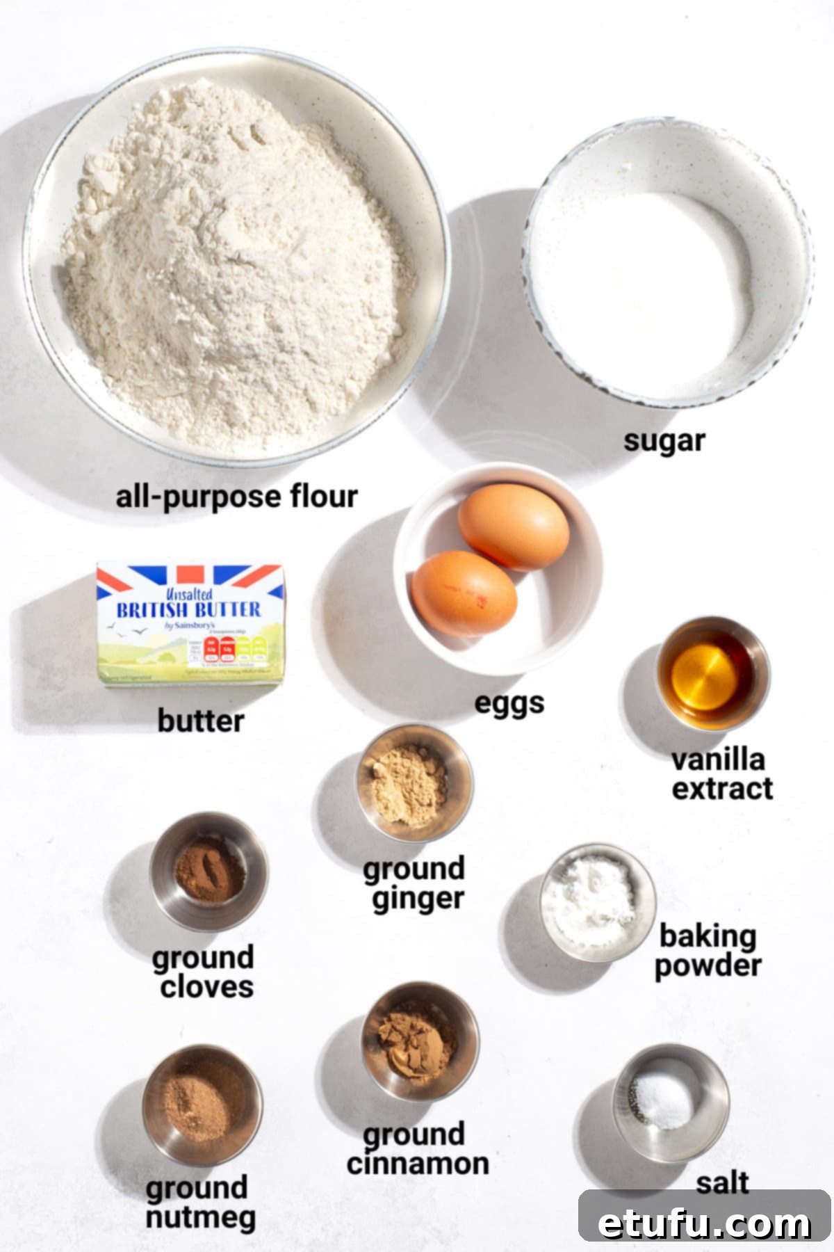 Spice biscuits ingredients.