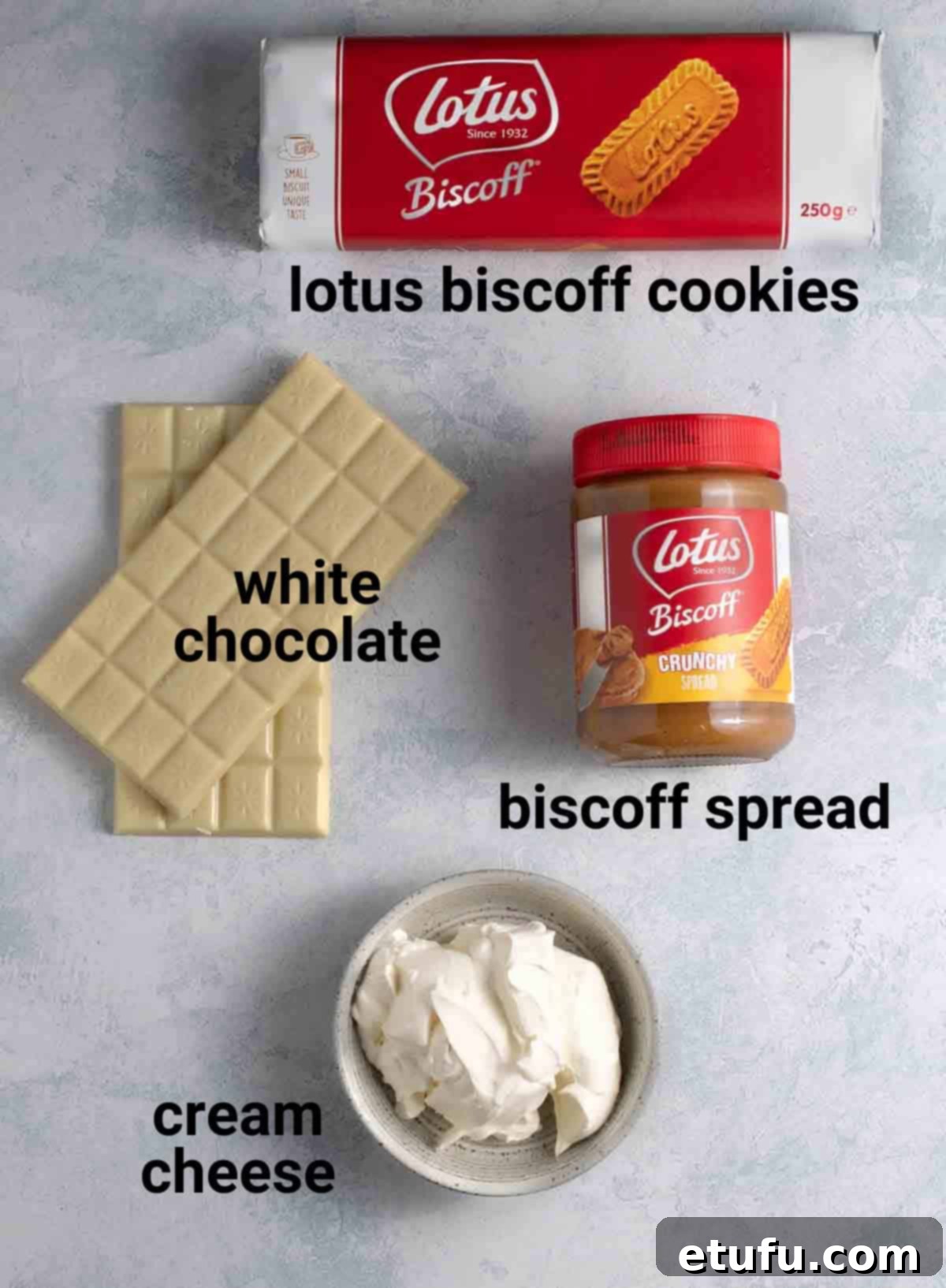 Biscoff truffles ingredients.