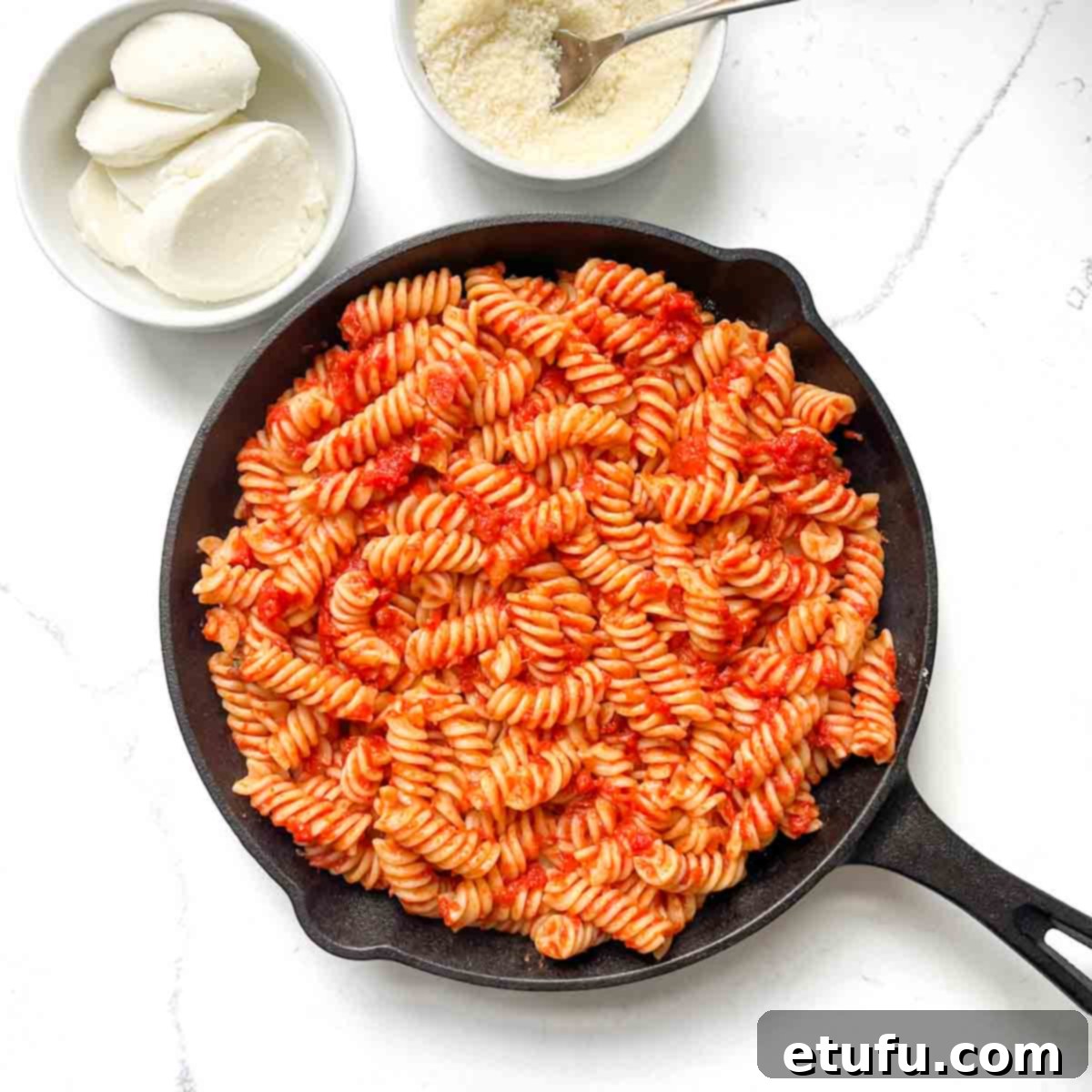 A second layer of pasta added for the pasta alla sorrentina.