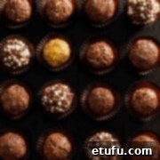 Brigadeiros in paper cases with various toppings.