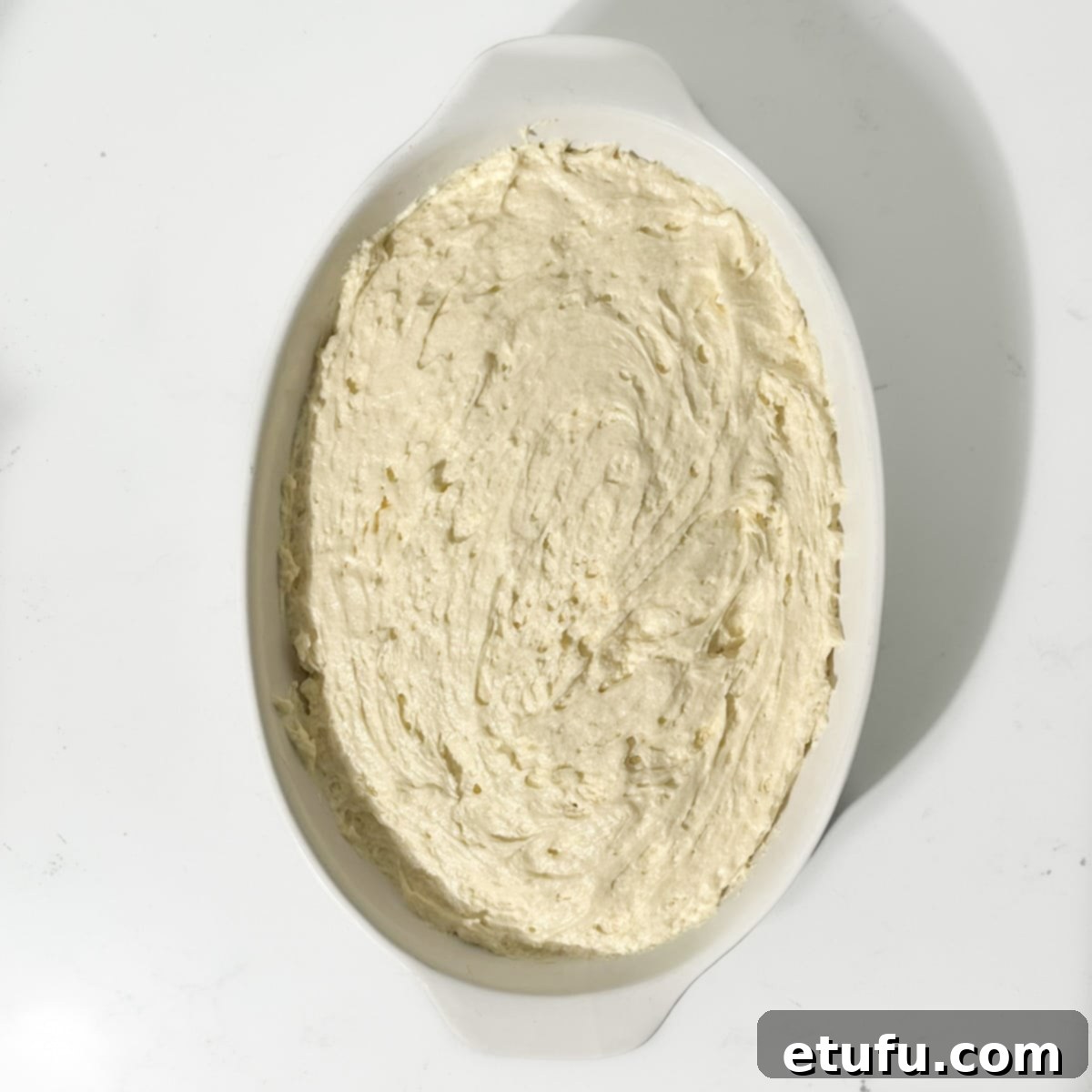 Eve's pudding ready for the oven.