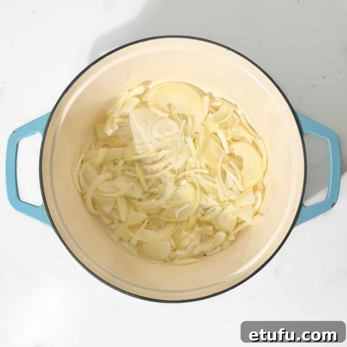Frying onions for the sweet potato coconut and chilli soup.